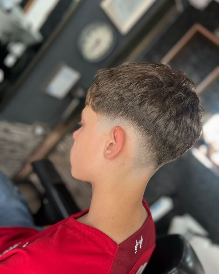 Corte kids con degradado bajo